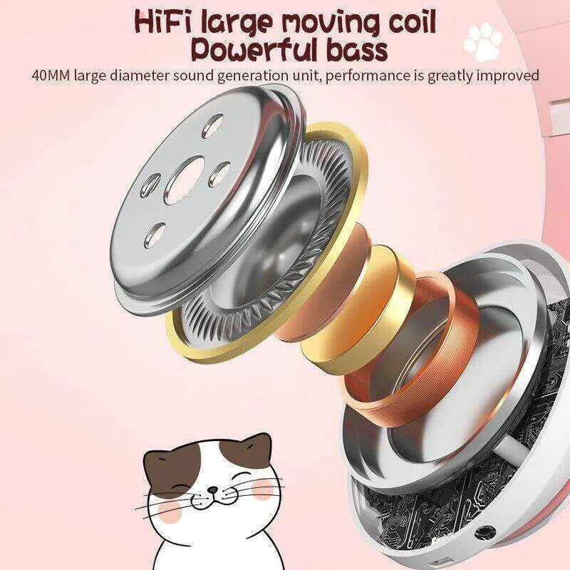 Cute cat headphones for her